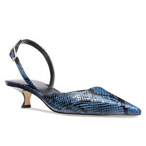 Michael Michael Kors Luna Slingback Kitten Heel Pumps Chambray Size 5 NEW